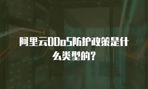 阿里云DDoS防护政策是什么类型的？