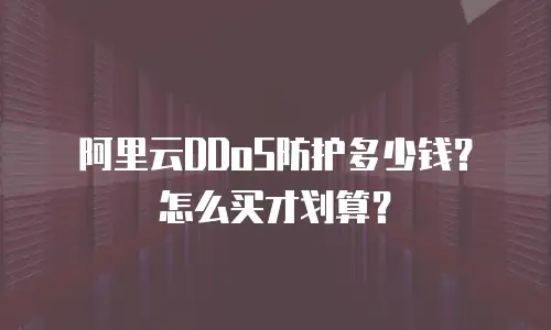 阿里云DDoS防护多少钱？怎么买才划算？