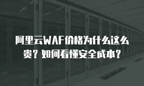 阿里云WAF价格为什么这么贵？如何看懂安全成本？