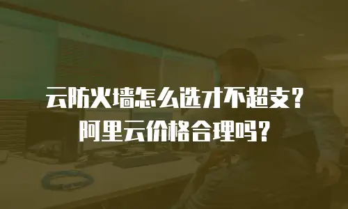 云防火墙怎么选才不超支？阿里云价格合理吗？