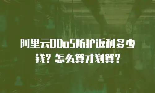 阿里云DDoS防护返利多少钱？怎么算才划算？