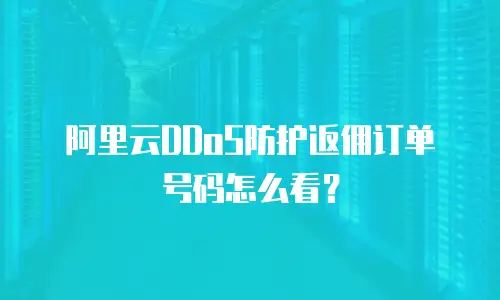 阿里云DDoS防护返佣订单号码怎么看？