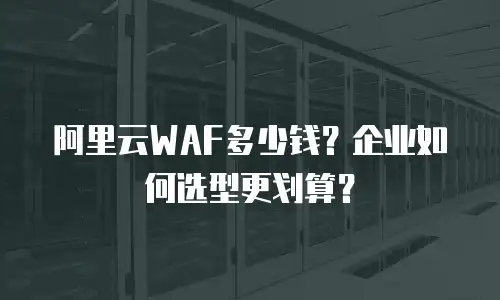 阿里云WAF多少钱？企业如何选型更划算？