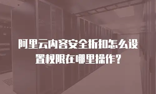 阿里云内容安全折扣怎么设置权限在哪里操作？