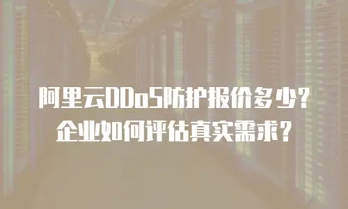 阿里云DDoS防护报价多少？企业如何评估真实需求？