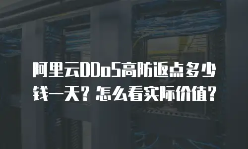 阿里云DDoS高防返点多少钱一天？怎么看实际价值？