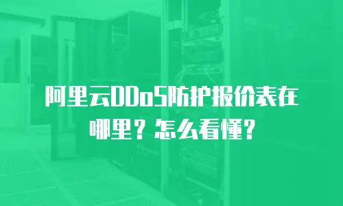 阿里云DDoS防护报价表在哪里？怎么看懂？