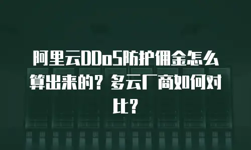 阿里云DDoS防护佣金怎么算出来的？多云厂商如何对比？