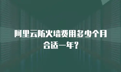 阿里云防火墙费用多少个月合适一年？