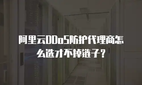 阿里云DDoS防护代理商怎么选才不掉链子？