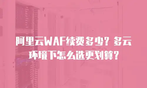 阿里云WAF续费多少？多云环境下怎么选更划算？