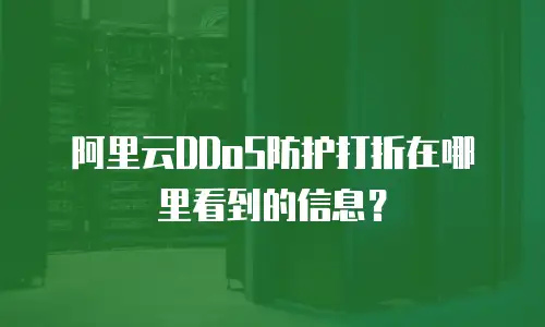 阿里云ddos防护打折在哪里看到的,阿里云ddos防护打折在哪里看到的信息