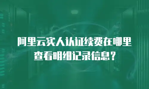 阿里云实人认证续费在哪里查看明细记录信息？