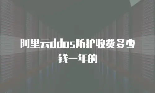 阿里云ddos防护收费多少钱一年的