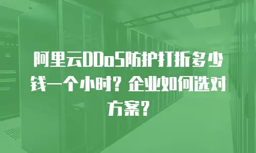 阿里云DDoS防护打折多少钱一个小时？企业如何选对方案？