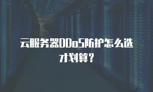 云服务器DDoS防护怎么选才划算？