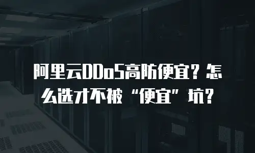 阿里云DDoS高防便宜？怎么选才不被&ldquo;便宜&rdquo;坑？