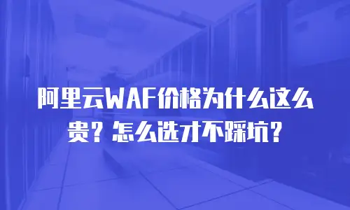阿里云WAF价格为什么这么贵？怎么选才不踩坑？