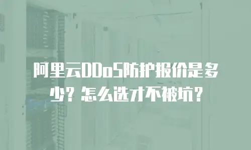 阿里云DDoS防护报价是多少？怎么选才不被坑？