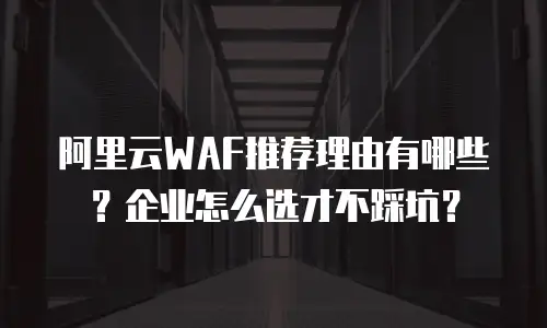 阿里云WAF推荐理由有哪些？企业怎么选才不踩坑？