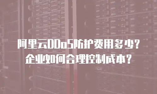 阿里云DDoS防护费用多少？企业如何合理控制成本？