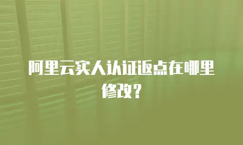 阿里云实人认证返点在哪里修改？