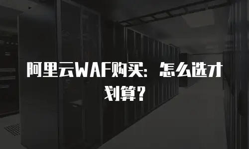 阿里云WAF购买：怎么选才划算？