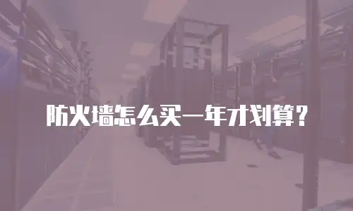 防火墙怎么买一年才划算？