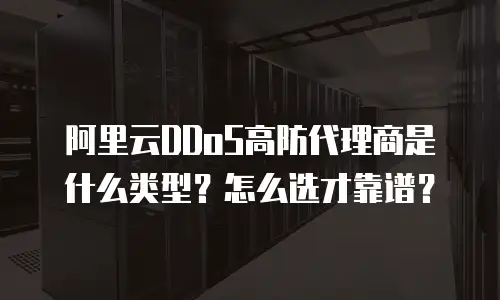 阿里云DDoS高防代理商是什么类型？怎么选才靠谱？