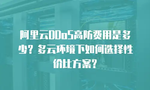 阿里云DDoS高防费用是多少？多云环境下如何选择性价比方案？