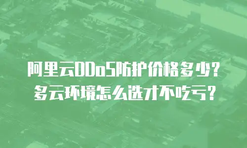 阿里云DDoS防护价格多少？多云环境怎么选才不吃亏？