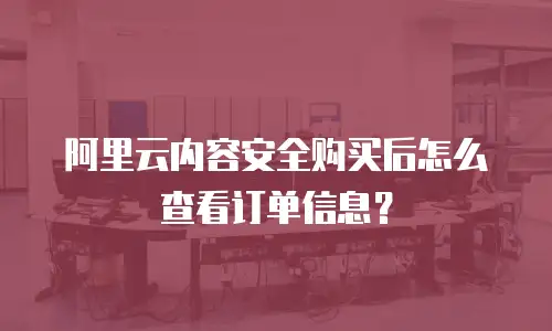 阿里云内容安全购买后怎么查看订单信息？