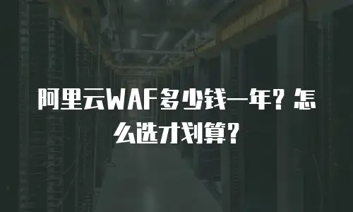 阿里云WAF多少钱一年？怎么选才划算？