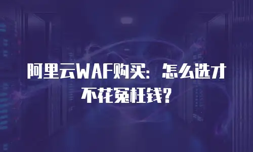 阿里云WAF购买：怎么选才不花冤枉钱？