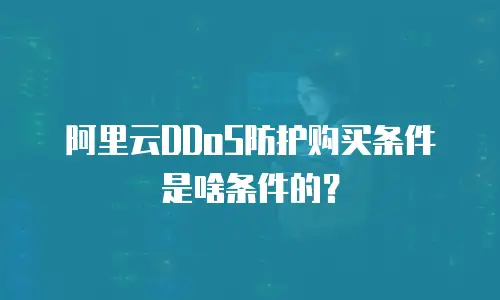 阿里云DDoS防护购买条件是啥条件的？