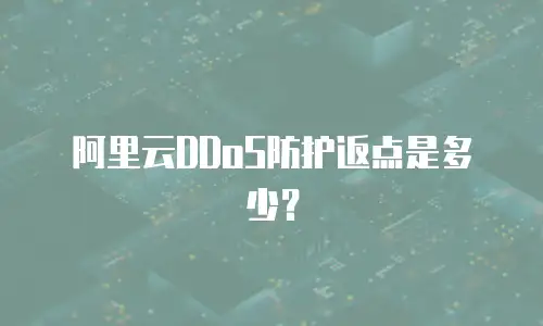 阿里云DDoS防护返点是多少？