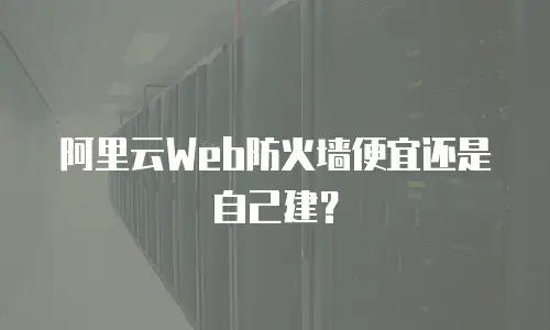 阿里云Web防火墙便宜还是自己建？