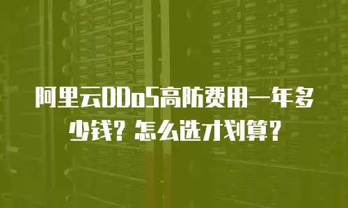 阿里云DDoS高防费用一年多少钱？怎么选才划算？