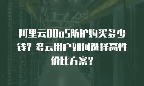 阿里云DDoS防护购买多少钱？多云用户如何选择高性价比方案？