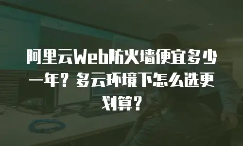 阿里云Web防火墙便宜多少一年？多云环境下怎么选更划算？