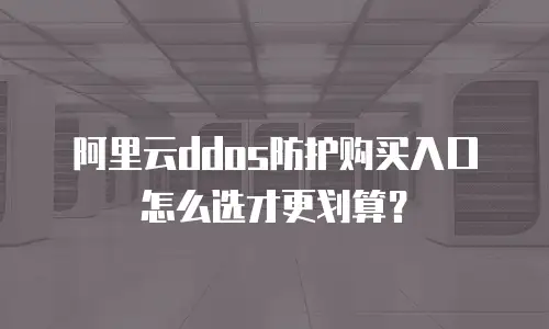 阿里云ddos防护购买入口怎么选才更划算？