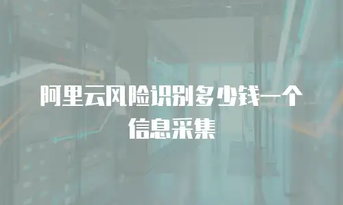 阿里云风险识别多少钱一个信息采集