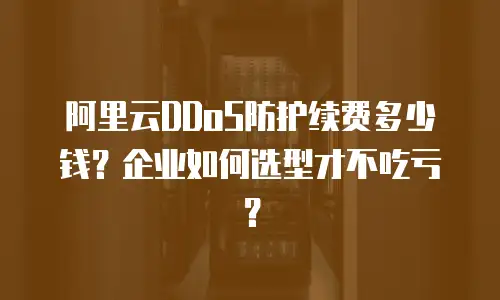 阿里云DDoS防护续费多少钱？企业如何选型才不吃亏？