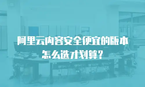 阿里云内容安全便宜的版本怎么选才划算？