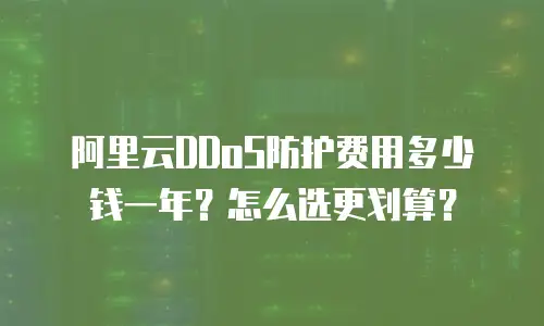 阿里云DDoS防护费用多少钱一年？怎么选更划算？