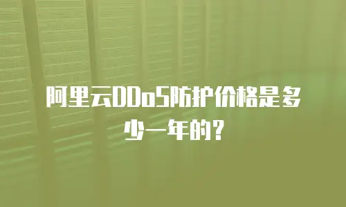 阿里云DDoS防护价格是多少一年的？
