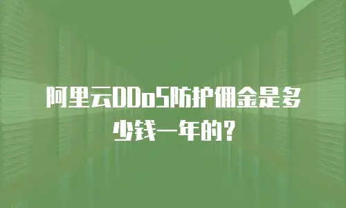 阿里云DDoS防护佣金是多少钱一年的？