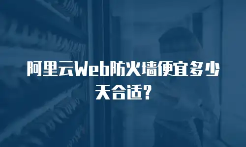 阿里云Web防火墙便宜多少天合适？