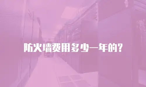 防火墙费用多少一年的？