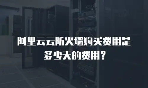 阿里云云防火墙购买费用是多少天的费用？